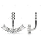 White Gold Lab Grown Diamond Contoured Stud Enhancer Earrings