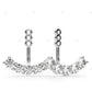 White Gold Lab Grown Diamond Contoured Stud Enhancer Earrings
