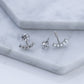 White Gold Lab Grown Diamond Contoured Stud Enhancer Earrings