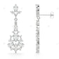 Pear Cut Lab Diamond Drop Dangle Gold Earrings