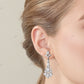 Pear Cut Lab Diamond Drop Dangle Gold Earrings