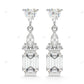 Emerald Cut Lab Grown Diamond Stud Earrings For Wedding