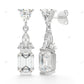 Emerald Cut Lab Grown Diamond Stud Earrings For Wedding