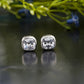 Bezel Set Gold Lab Grown Diamond Stud Earrings