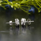 Bezel Set Gold Lab Grown Diamond Stud Earrings