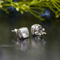 Bezel Set Gold Lab Grown Diamond Stud Earrings