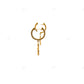 14K Gold Lab Grown Diamond Cross Huggies Channel Setting Earrings