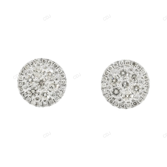 Luxury Yellow Gold Lab Diamond Stud Earrings hip hop jewelry customdiamjewel