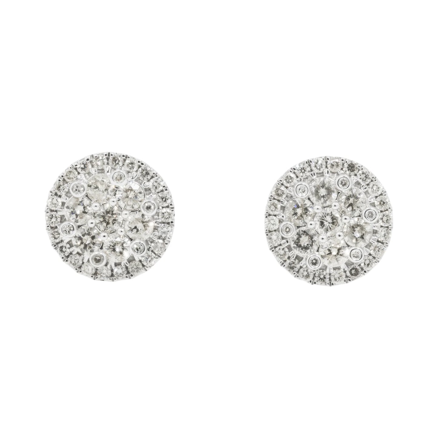 Luxury Yellow Gold Lab Diamond Stud Earrings hip hop jewelry customdiamjewel