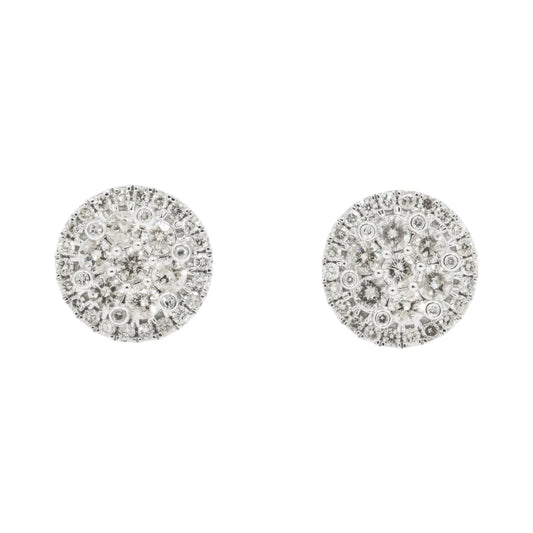 Luxury Yellow Gold Lab Diamond Stud Earrings hip hop jewelry customdiamjewel