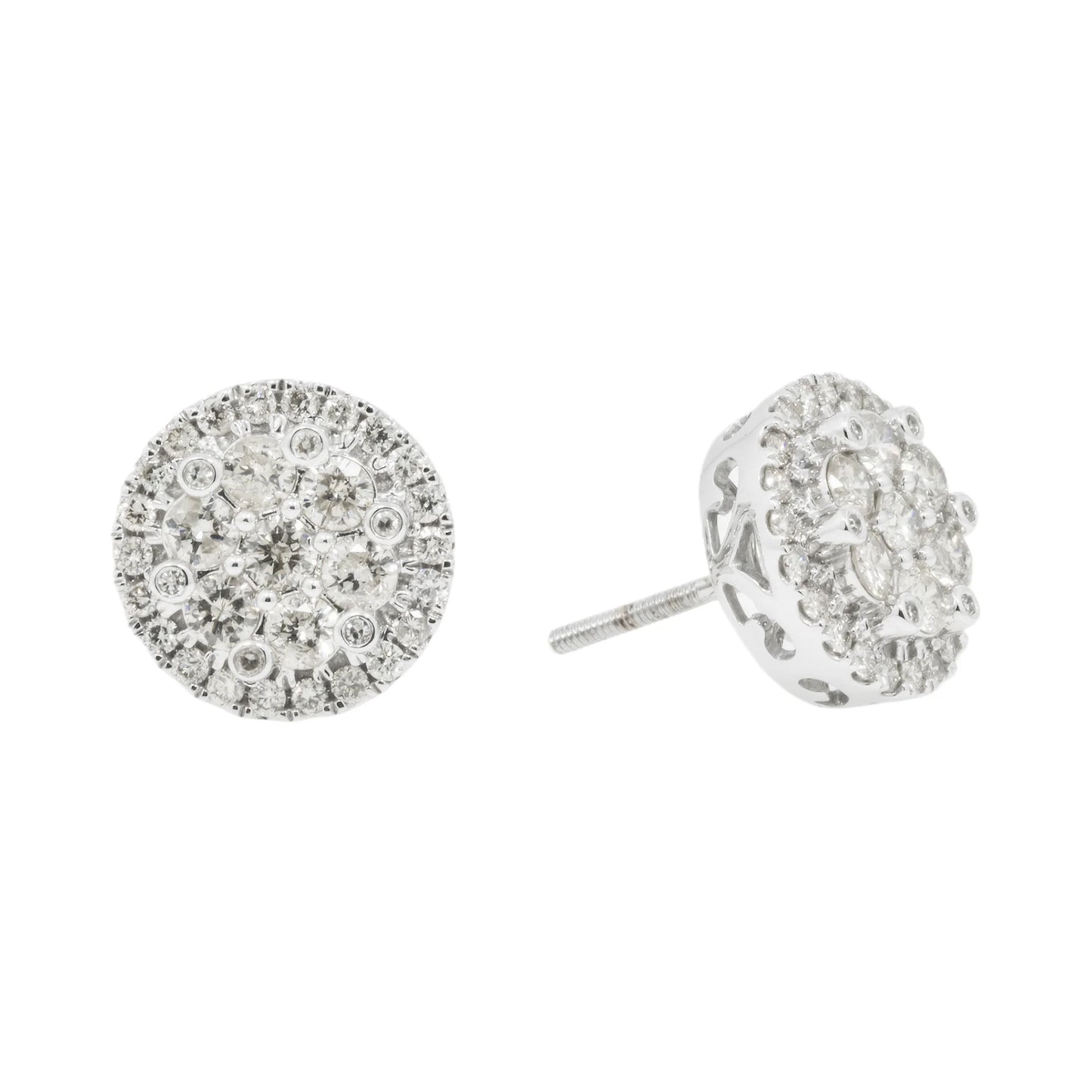 Luxury Yellow Gold Lab Diamond Stud Earrings hip hop jewelry customdiamjewel