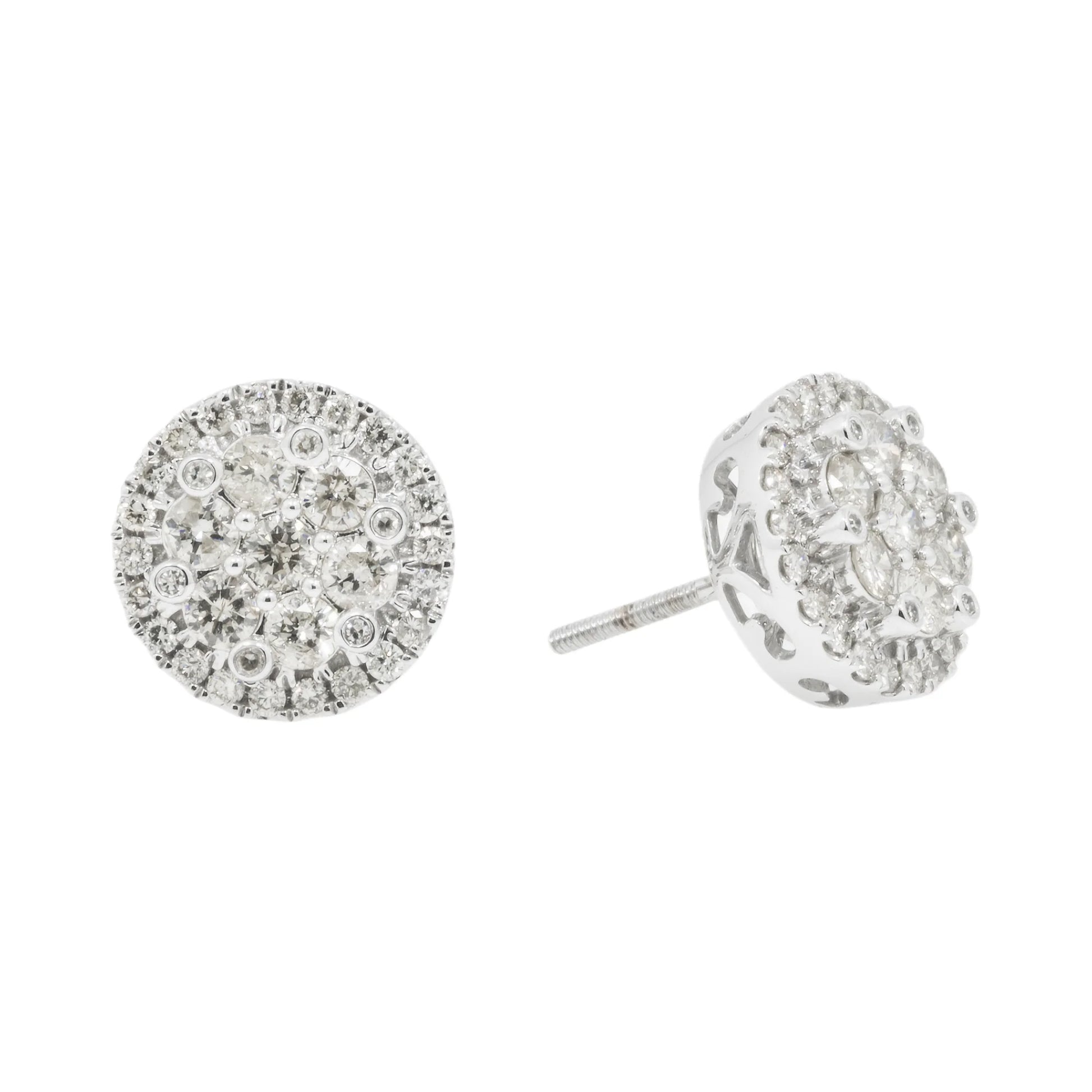 Luxury Yellow Gold Lab Diamond Stud Earrings hip hop jewelry customdiamjewel