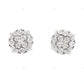 White Gold Lab Grown Diamond Cluster Stud Earrings hip hop jewelry CustomDiamJewel