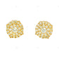 Lab Grown Diamond Cluster Stud Earrings in Gold hip hop jewelry customdiamjewel