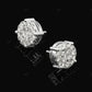 White Gold Lab Grown Diamond Cluster Stud Earrings hip hop jewelry CustomDiamJewel