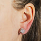 14K Gold Lab Grown Diamond Cluster Earrings