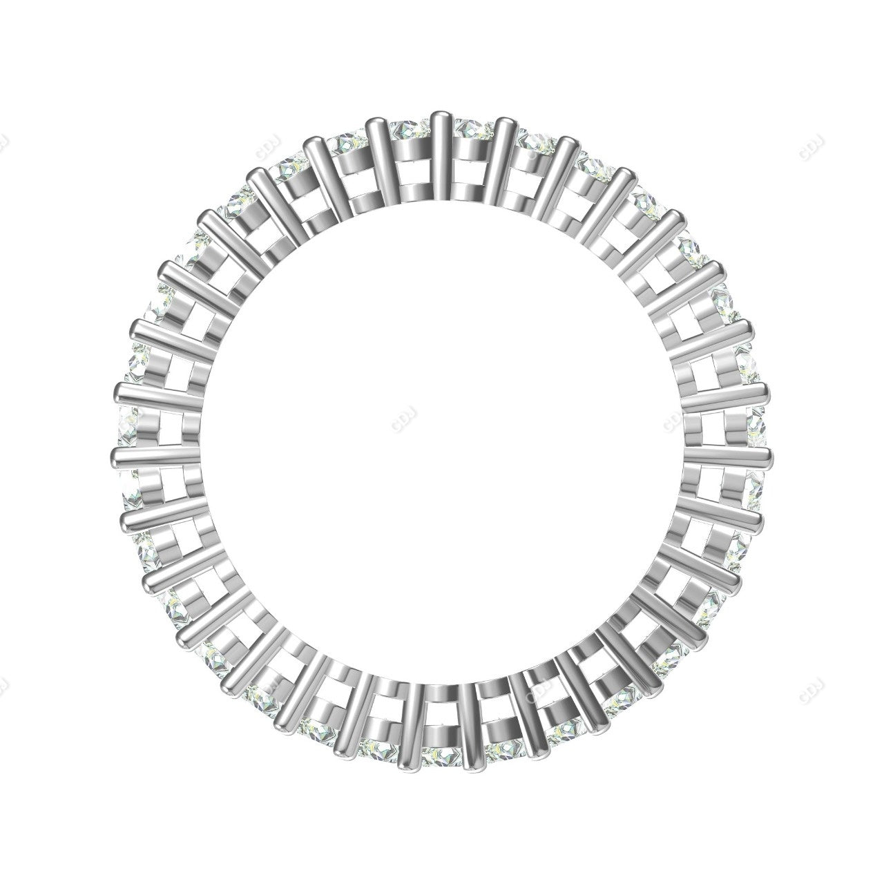 1.24 CTW 14K White Gold Oval Cut Lab-Grown Shared Prong Eternity Band