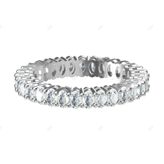 1.24 CTW 14K White Gold Oval Cut Lab-Grown Shared Prong Eternity Band