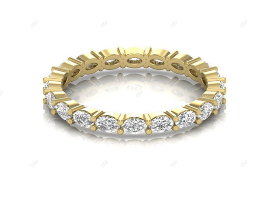10K Yellow Gold 0.76 CTW Oval Cut Lab-Grown Diamond Eternity Band