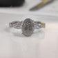 1.10 CTW Oval Cut Salt And Pepper Lab-Grown Diamond Twisted Engagement Ring Engagement Ring customdiamjewel
