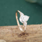 925 Pear Trilogy Lab Grown Diamond Ring