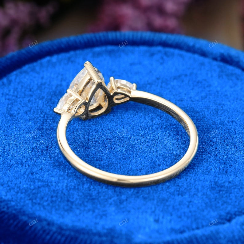 925 Pear Trilogy Lab Grown Diamond Ring