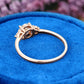 Round & Pear Cut Diamond Cluster Engagement Ring