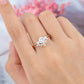 Round & Pear Cut Diamond Cluster Engagement Ring