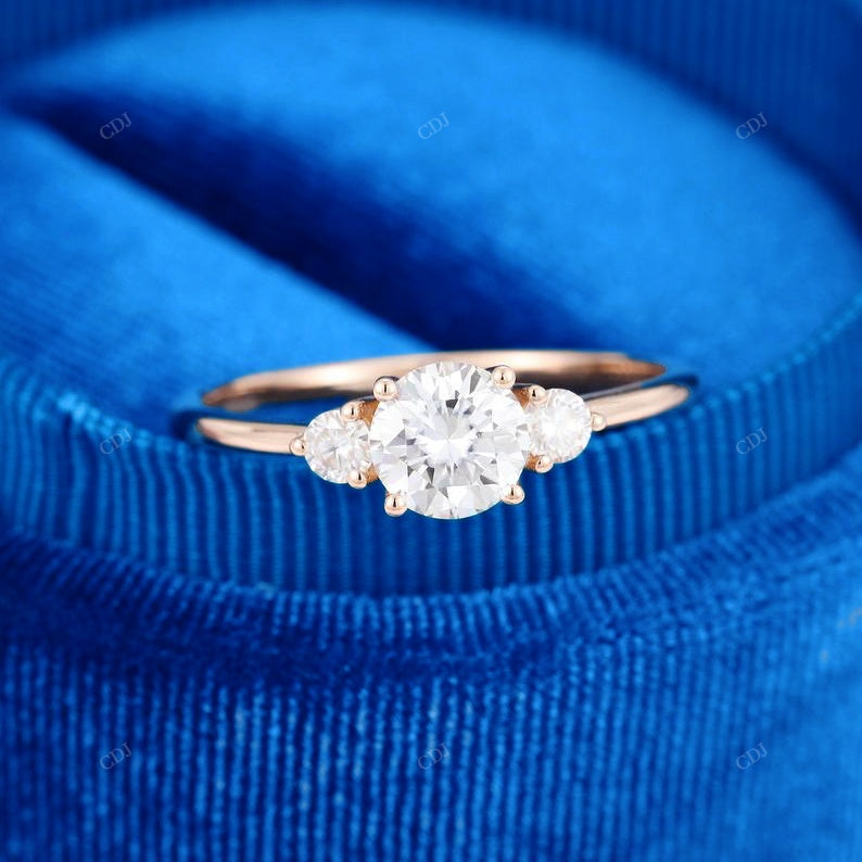 Round & Pear Cut Diamond Cluster Engagement Ring