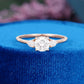 Round & Pear Cut Diamond Cluster Engagement Ring