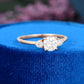 Round & Pear Cut Diamond Cluster Engagement Ring