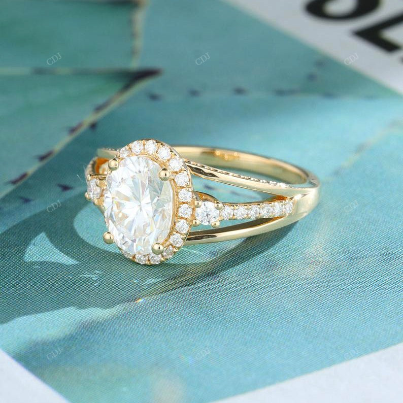 Oval Cut Lab-Grown Diamond Halo Ring