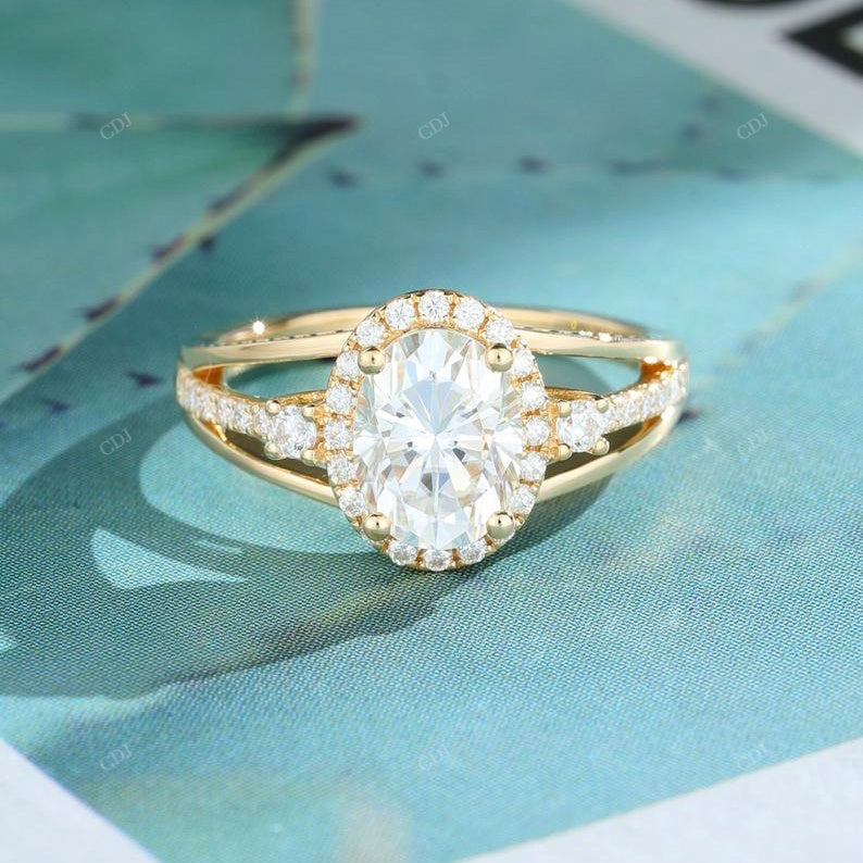 Oval Cut Lab-Grown Diamond Halo Ring