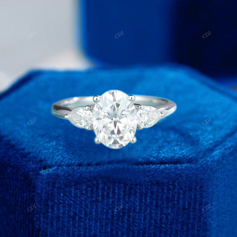 S925 Oval Cut Lab Grown Diamond Ring