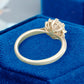 S925 Silver Lab Diamond Flower Ring