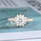 S925 Silver Lab Diamond Flower Ring