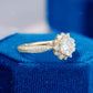 S925 Silver Lab Diamond Flower Ring