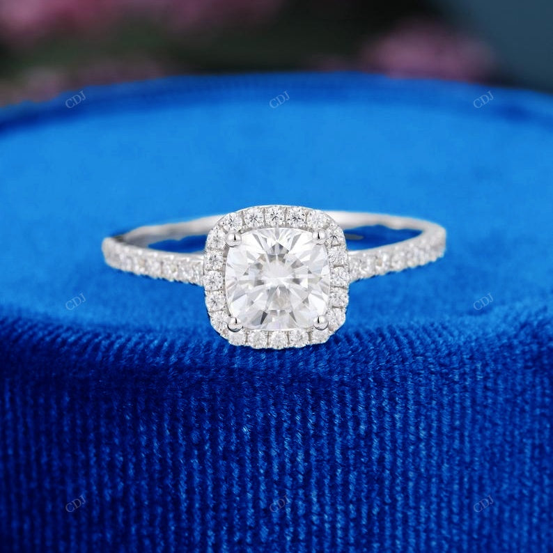 Cushion Halo Lab Grown Diamond Ring