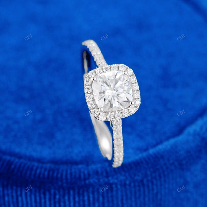 Cushion Halo Lab Grown Diamond Ring