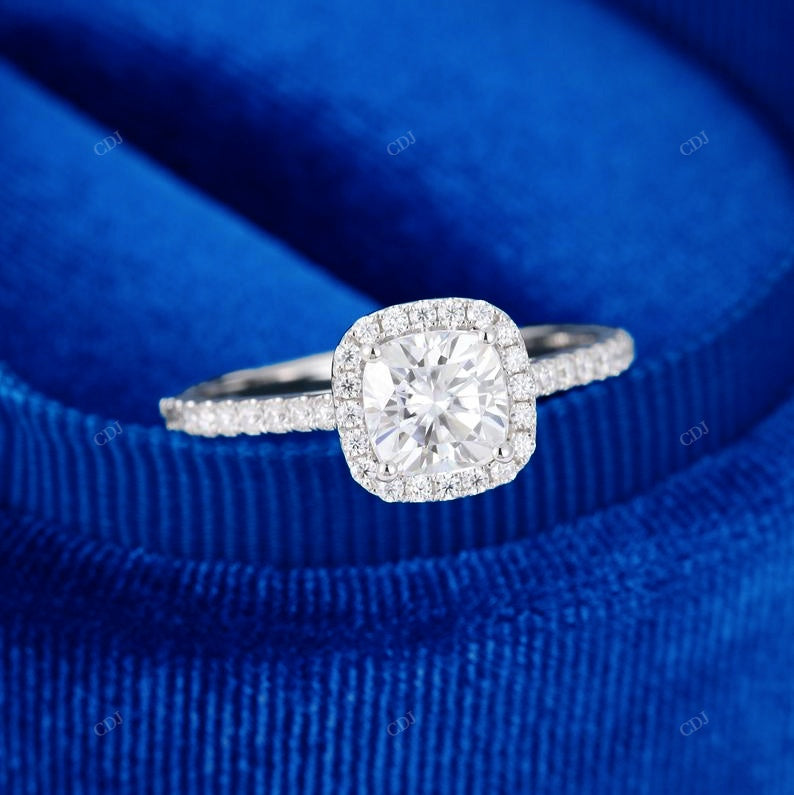 Cushion Halo Lab Grown Diamond Ring