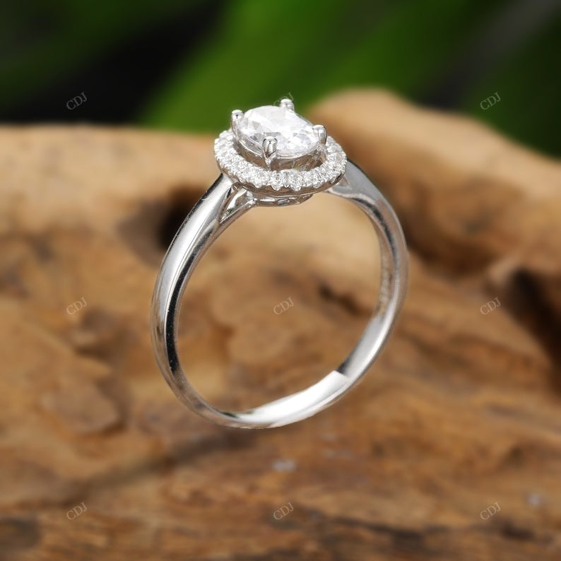 Oval Lab-Grown Diamond Halo Ring