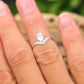 S925 Pear Lab Grown Diamond V-Band