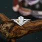 S925 Pear Lab Grown Diamond V-Band