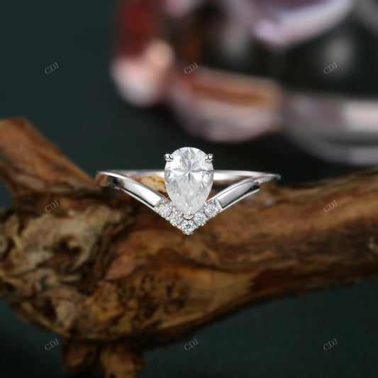 S925 Pear Lab Grown Diamond V-Band customdiamjewel