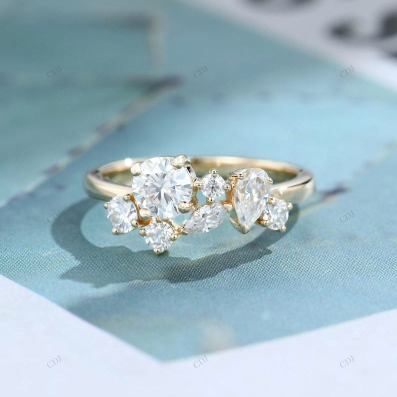 Mixed-Cut S925 Lab Grown Diamond Ring