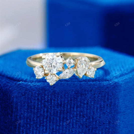 Mixed-Cut S925 Lab Grown Diamond Ring