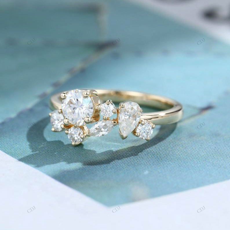 Mixed-Cut S925 Lab Grown Diamond Ring
