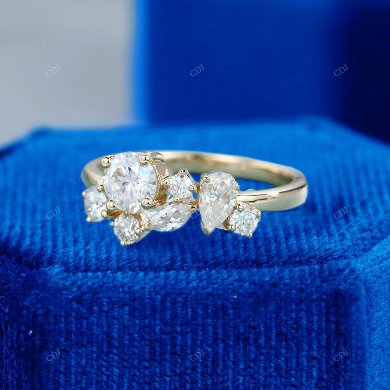Mixed-Cut S925 Lab Grown Diamond Ring