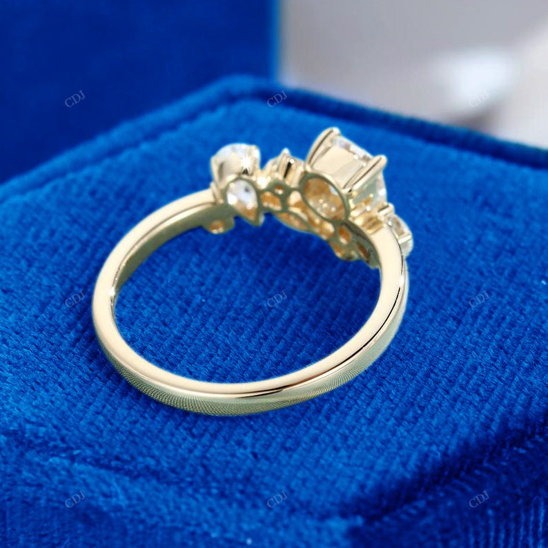Mixed-Cut S925 Lab Grown Diamond Ring