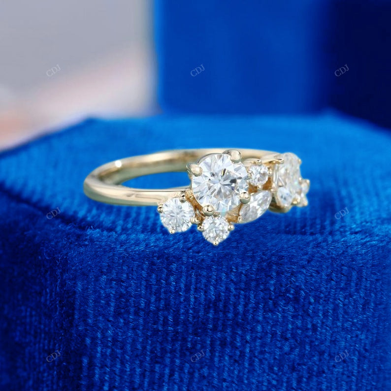 Mixed-Cut S925 Lab Grown Diamond Ring